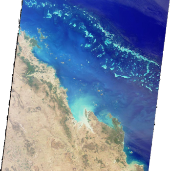 Satellite image of the Great Barrier Reef